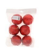 УЦЕНКА Набор ёлочных шаров d=8 см, 6 шт. «Бархат», красный - Фото 5