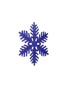 УЦЕНКА Набор украшений пластик 30 шт "Амур" (16 шаров, 6 сердец, 8 снежинок) синий - Фото 8