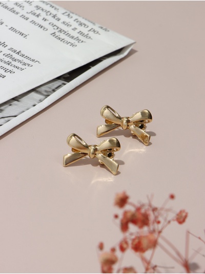 Зажим для волос QF «Джульет», набор 2 шт., бантик, 2.5 см, золото