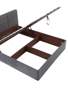 Кровать двуспальная «Агата», с подъёмным механизмом, 1600×2000 мм, велюр, цвет серый - Фото 10