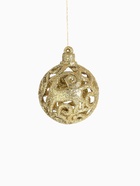 УЦЕНКА Набор шаров пластик d-6 см, 9 шт "Ёлочка в кружевах" золото - Фото 3
