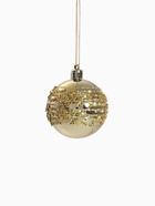 УЦЕНКА Набор ёлочных шаров d=6 см, 8 шт. «Ночная вьюга», золотистый - Фото 3