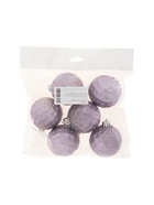 УЦЕНКА Набор ёлочных шаров d=6 см, 6 шт. «Пальметта», сиреневый - Фото 2