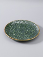 УЦЕНКА Блюдо "Полянка" керамика, цв. зелёный, 23х23х3 см - Фото 2