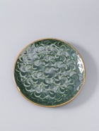 УЦЕНКА Блюдо "Полянка" керамика, цв. зелёный, 23х23х3 см - Фото 3