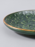 УЦЕНКА Блюдо "Полянка" керамика, цв. зелёный, 23х23х3 см - Фото 4