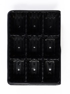 Кассета для рассады, 18×13.5×5.5 см, 9 ячеек, ячейка 100 мл, пластиковая, чёрная, набор 20 шт. - Фото 5