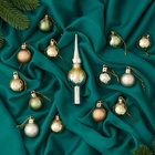 УЦЕНКА Набор украшений пластик 15 шт "Сочельник" сияние, d-3 см, наконечник 13 см - Фото 1