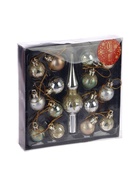 УЦЕНКА Набор украшений пластик 15 шт "Сочельник" сияние, d-3 см, наконечник 13 см - Фото 9