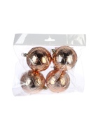 УЦЕНКА Набор шаров пластик d-8 см, 4 шт "Переплёт" золото - Фото 2