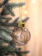 УЦЕНКА Набор шаров пластик d-8 см, 3 шт "Джотто" золото прозрачный - Фото 3