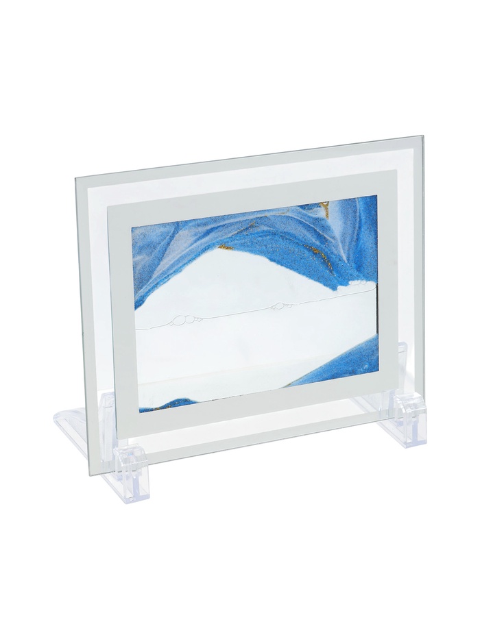 УЦЕНКА Песочные часы - картина «Майя», 18×13 см, антистресс, песок синий - Фото 1