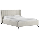 Кровать двуспальная МЕЛИССА с/м 140*200 с ПМ,  2170 x 1630 x 1040, велюр Светло-бежевый/Тори 56   10 10332353