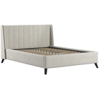 Кровать двуспальная МЕЛИССА с/м 140*200 с ПМ,  2170 x 1630 x 1040, велюр Светло-бежевый/Тори 56   10 10332353