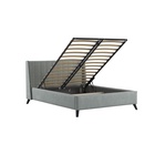 Кровать двуспальная МЕЛИССА с/м 140*200 с ПМ,  2170 x 1630 x 1040, велюр Серибристо-серый/Тори 61 10332356