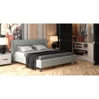 Кровать двуспальная МЕЛИССА с/м 140*200 с ПМ,  2170 x 1630 x 1040, велюр Серибристо-серый/Тори 61 10332356