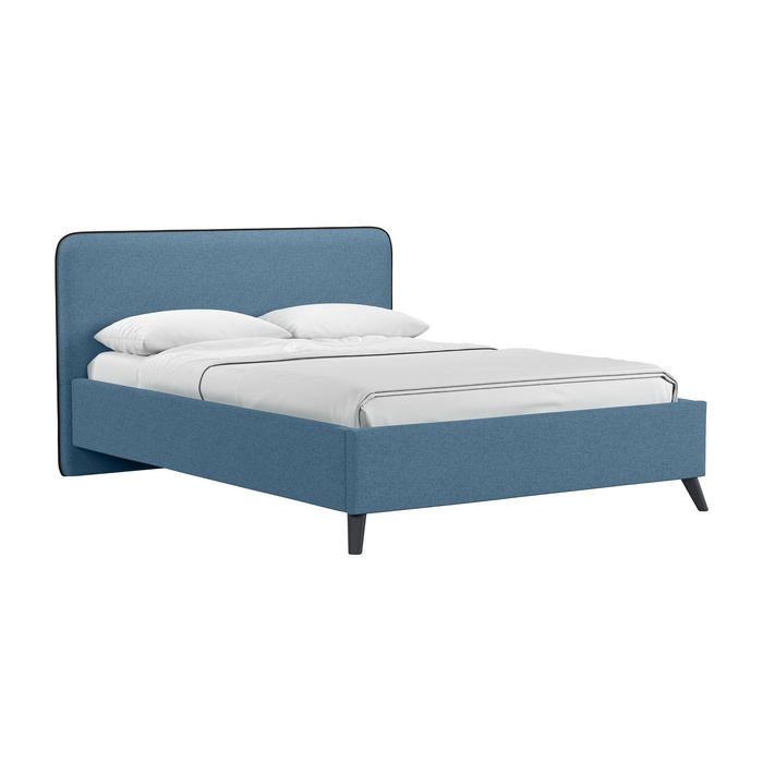 Кровать двуспальная «МИА», с подъёмным механизмом, спальное место 1400×2000 мм, 2160×1650×1000 мм, цвет голубой (bravo blue) - Фото 1