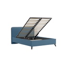 Кровать двуспальная «МИА», с подъёмным механизмом, спальное место 1400×2000 мм, 2160×1650×1000 мм, цвет голубой (bravo blue) - Фото 2