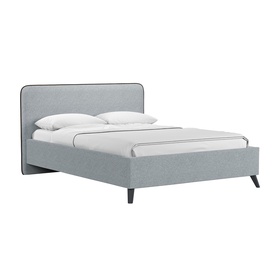 Кровать двуспальная МИА с/м 140*200 с ПМ,  2160x1650x1000, Bravo grey