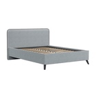 Кровать двуспальная «МИА», с подъёмным механизмом, спальное место 1400×2000 мм, 2160×1650×1000 мм, цвет серый (bravo grey) - Фото 3