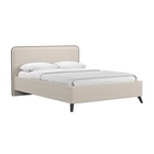 Кровать двуспальная МИА с/м 140*200 с ПМ,  2160x1650x1000, Bravo white 10332361