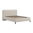 Кровать двуспальная МИА с/м 140*200 с ПМ,  2160x1650x1000, Bravo white 10332361