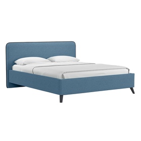Кровать двуспальная МИА с/м 160*200 с ПМ,  2160x1850x1000, Bravo blue