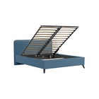 Кровать двуспальная «МИА», с подъёмным механизмом, спальное место 1600×2000 мм, 2160×1850×1000 мм, цвет голубой (bravo blue) - Фото 2