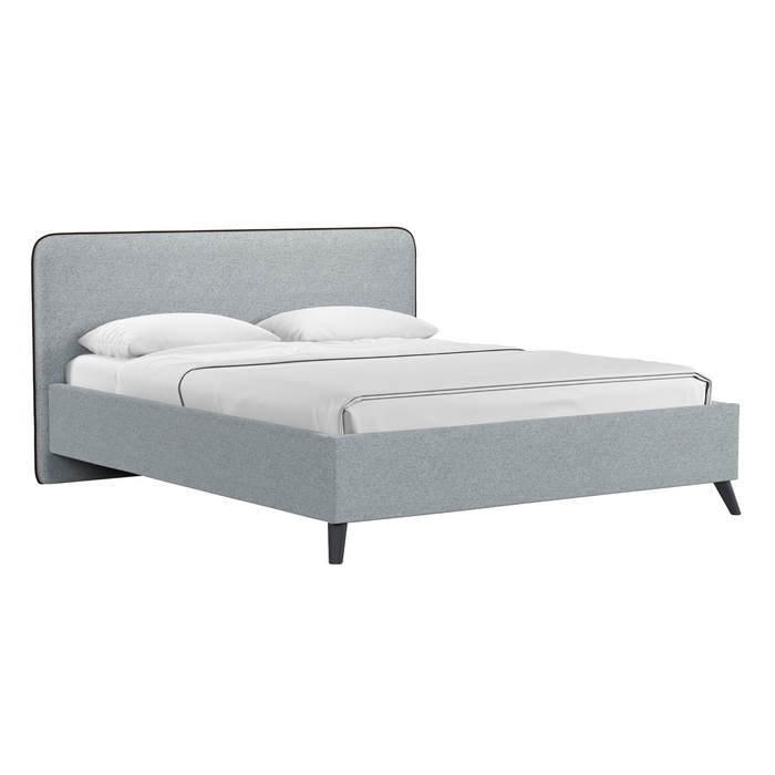 Кровать двуспальная «МИА», с подъёмным механизмом, спальное место 1600×2000 мм, 2160×1850×1000 мм, цвет серый (bravo grey) - Фото 1