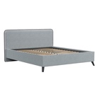 Кровать двуспальная «МИА», с подъёмным механизмом, спальное место 1600×2000 мм, 2160×1850×1000 мм, цвет серый (bravo grey) - Фото 3