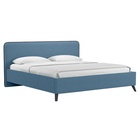 Кровать двуспальная МИА с/м 180*200 с ПМ,  2160x2050x1000, Bravo blue 10332366