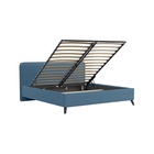 Кровать двуспальная «МИА», с подъёмным механизмом, спальное место 1800×2000 мм, 2160×2050×1000 мм, цвет голубой (bravo blue) - Фото 2