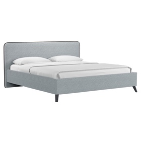 Кровать двуспальная МИА с/м 180*200 с ПМ,  2160x2050x1000, Bravo grey
