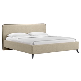 Кровать двуспальная МИА с/м 180*200 с ПМ,  2160x2050x1000, Bravo light brown