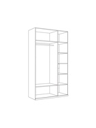 Шкаф трёхстворчатый «Валенсия», 2 штук, 2520×542×2253 мм, цвет белый  (артикул 10918177)  большой выбор товаров оптом и в розницу по низким ценам с доставкой