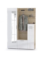 Прихожая «Лайн 1», 2 предмета, цвет дуб серый крафт/белый глянец  (артикул 10918206)  большой выбор товаров оптом и в розницу по низким ценам с доставкой