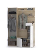 Прихожая «Лайн 1», 2 предмета, цвет дуб серый крафт/белый глянец  (артикул 10918206)  большой выбор товаров оптом и в розницу по низким ценам с доставкой