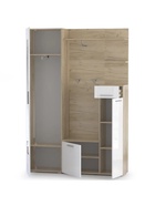 Прихожая «Лайн 1», 2 предмета, цвет дуб серый крафт/белый глянец  (артикул 10918206)  большой выбор товаров оптом и в розницу по низким ценам с доставкой