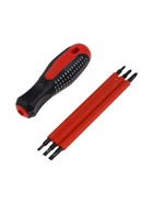 УЦЕНКА Отвертка диэлектрическая ТУНДРА, 2К рукоятка, двухсторонние биты 3 шт., до 1000 В - Фото 2