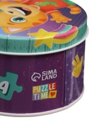 УЦЕНКА Круглый пазл 44 детали в металлической коробке "Команда Мяу" - Фото 5