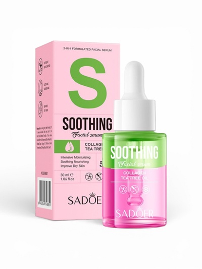 Увлажняющая сыворотка для лица Sadoer с коллагеном, экстракт чайного дерева, 30 мл