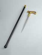 УЦЕНКА Сувенирное изделие Трость с кинжалом, клинок 31см, набалдашник Зверь 90см - Фото 3