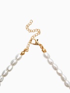 Колье из бусин «Жемчуг барокко», L=40 см, белое в золоте - Фото 4