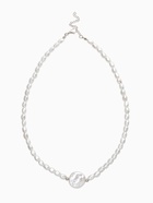 Колье жемчг "Барокко", цвет белый в серебре  (артикул 10936486)  большой выбор товаров оптом и в розницу по низким ценам с доставкой