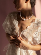 Колье из бусин «Жемчуг барокко», L=40 см, белое в серебре - Фото 2