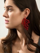 Серьги «Кораллы», красные в золоте - Фото 2