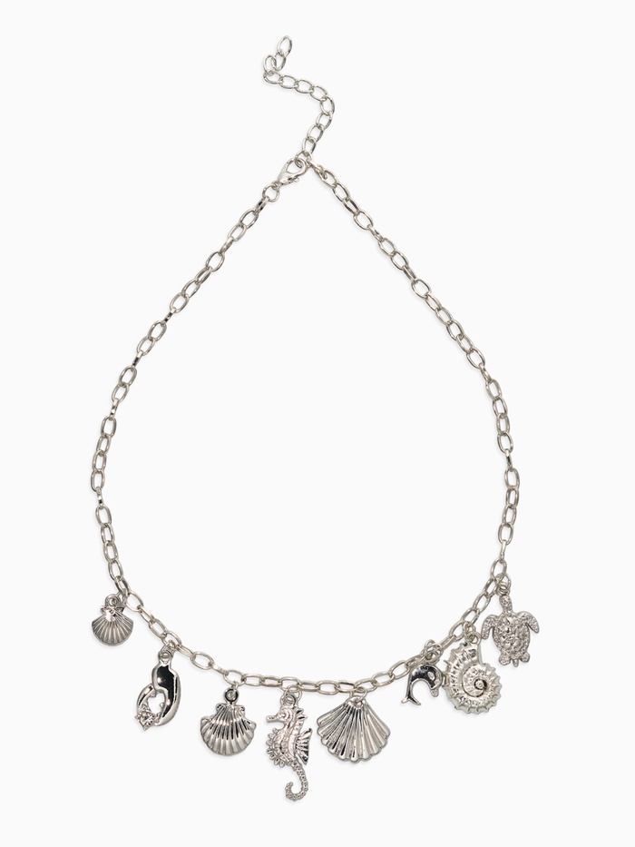 Колье на цепочке «Морской мир», L=40 см, цвет серебро - Фото 1