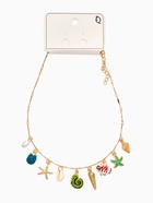 Колье "Летний вайб" морской мир, цветное в золоте  (артикул 10936518)  большой выбор товаров оптом и в розницу по низким ценам с доставкой