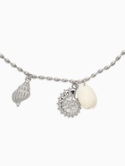 Колье "Летний вайб" морское дно, цвет белый в серебре - фото 809505956