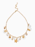 Колье "Летний вайб" ракушка, цвет белый в золоте  (артикул 10936522)  большой выбор товаров оптом и в розницу по низким ценам с доставкой